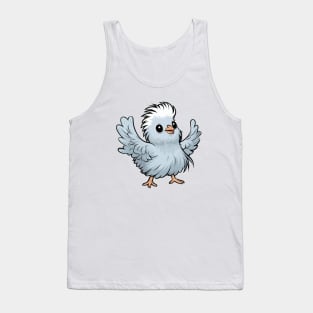 Lovely cartoon silkie chicken Tank Top